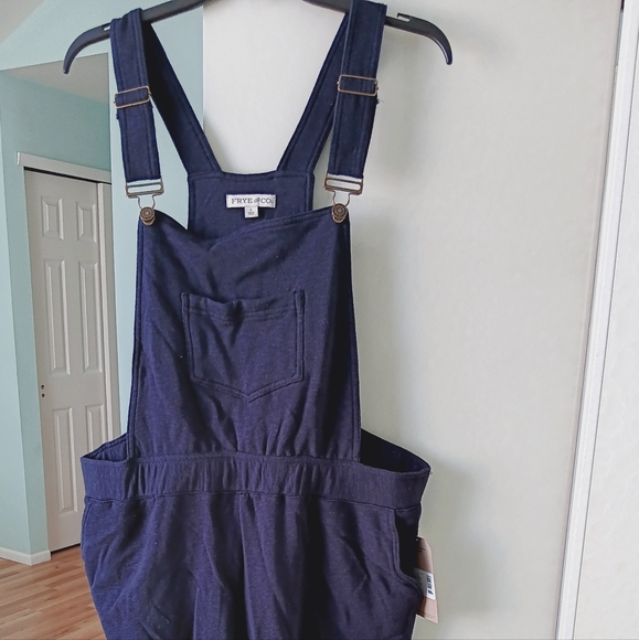 Frye&Co Navy Cotton Overalls - Picture 4 of 8